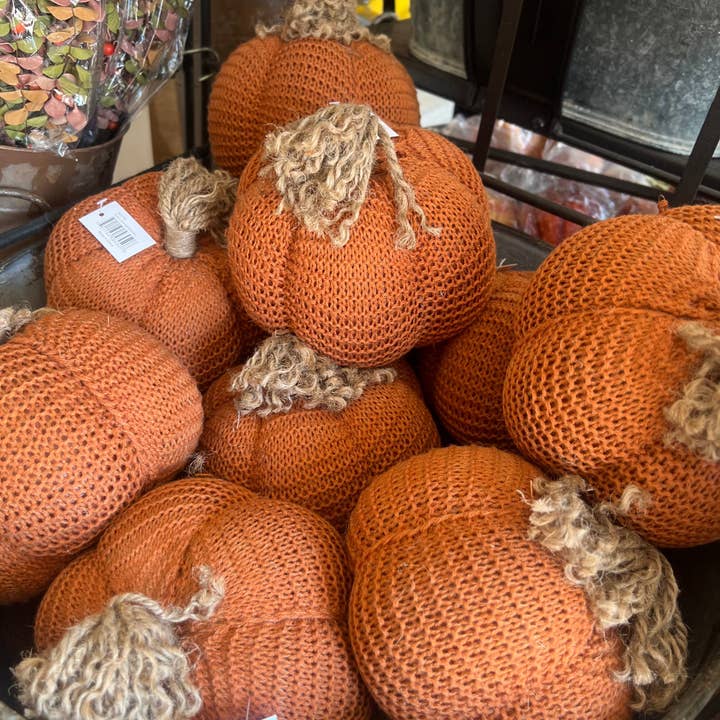 CaBella A Casa - Wholesale Decorative Tabletop Object - Plush Orange Pumpkin