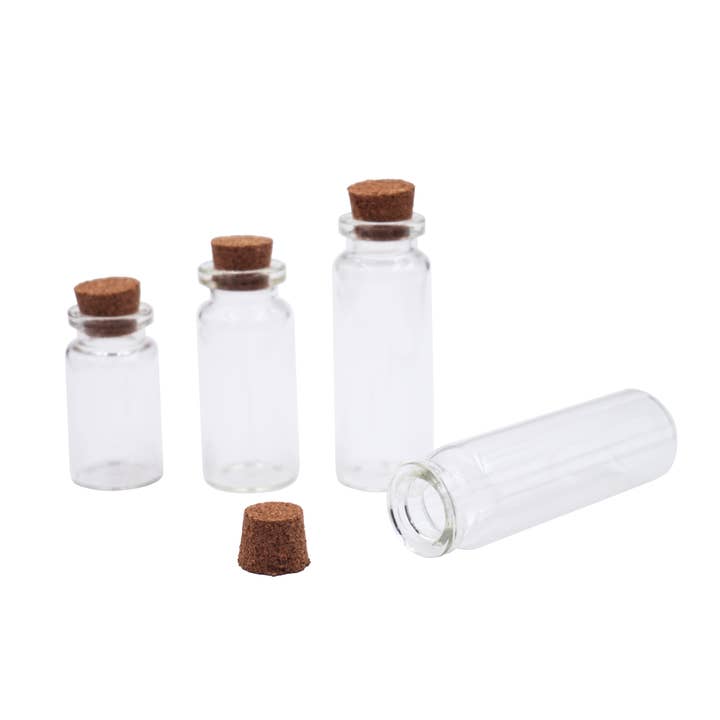 Angels Craft - Wholesale Jar - Small Glass Bottle w/ Cork Cap