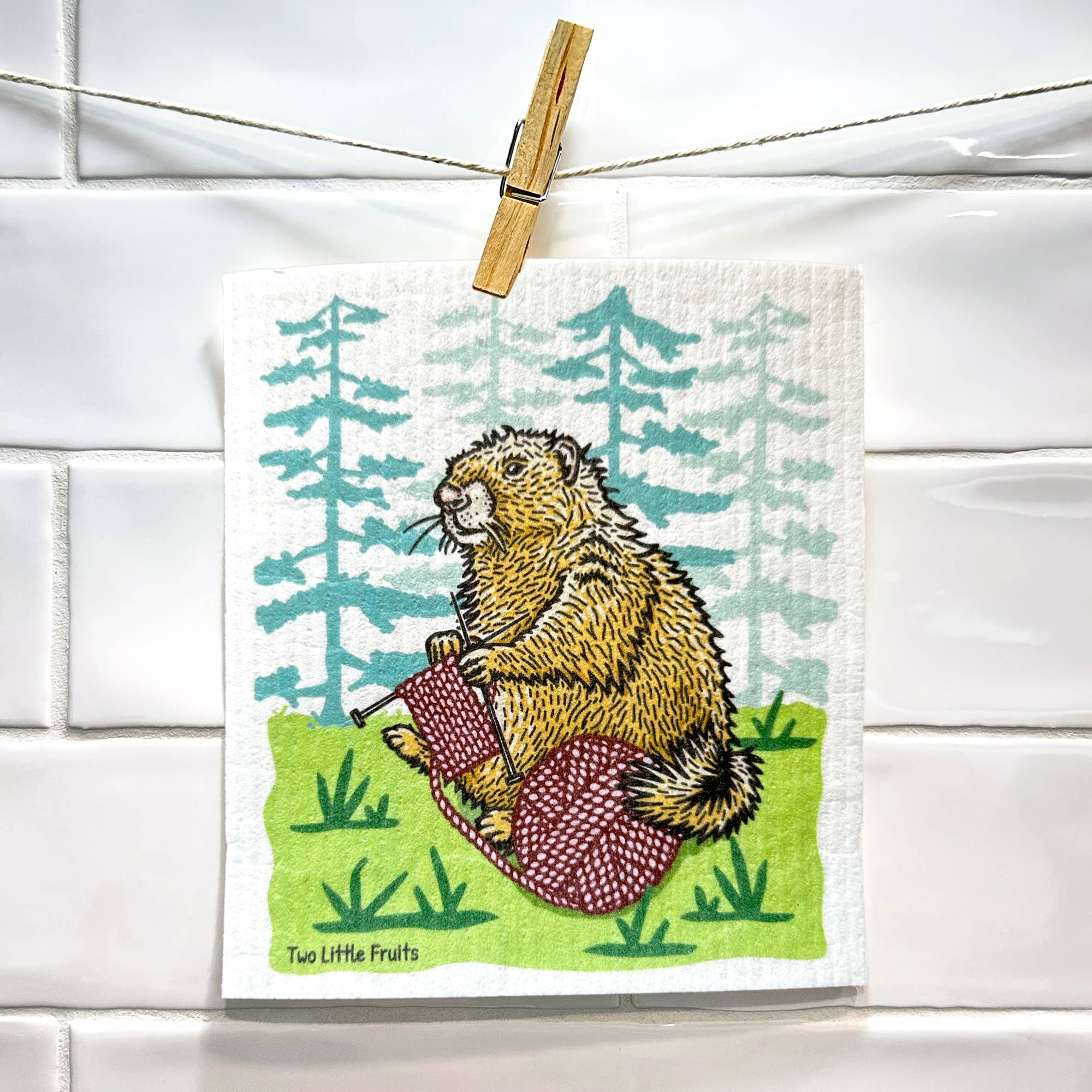 Two Little Fruits - Vente Torchon - Ensemble de torchons suédois | Thème forêt7