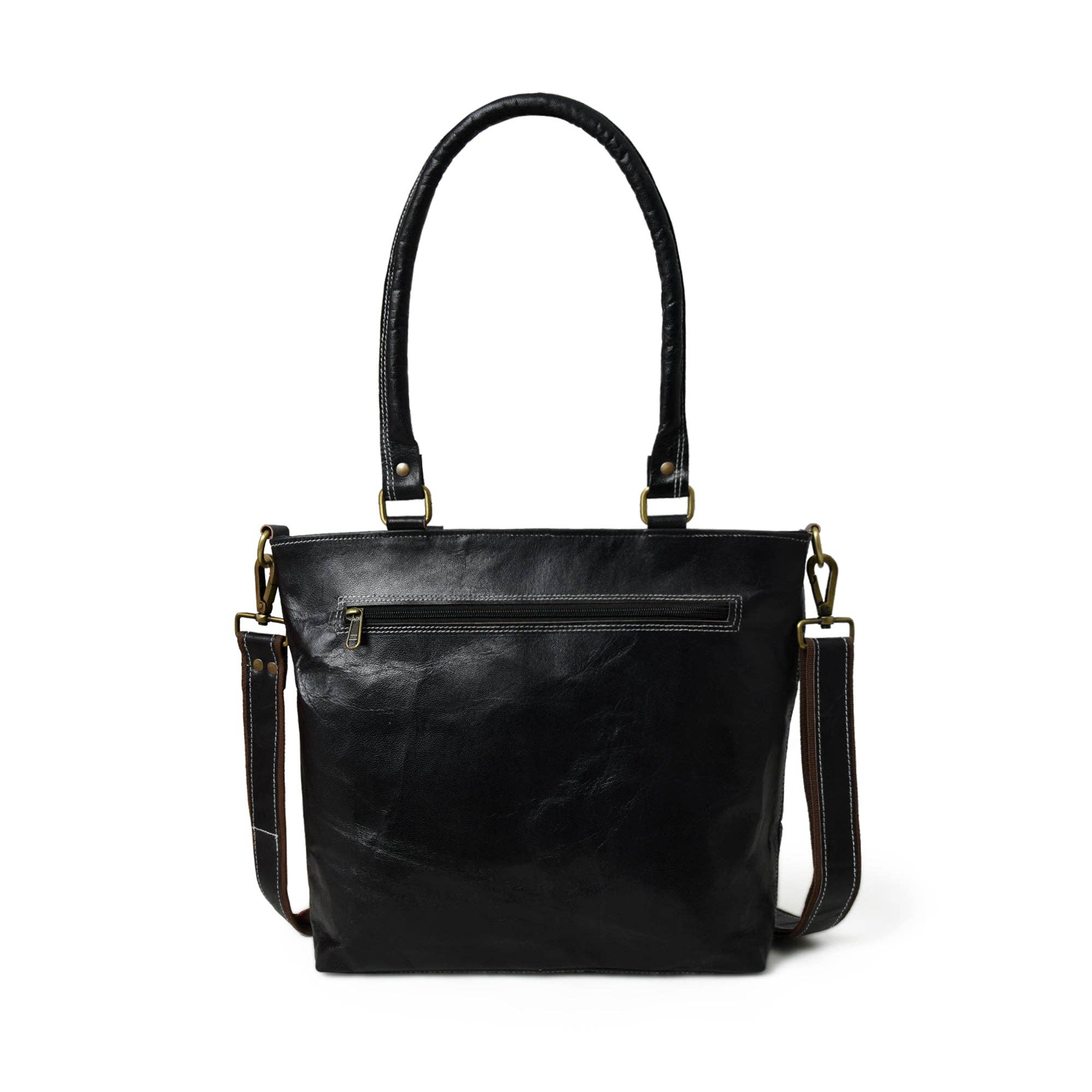 Classy Leather Bags - Wholesale Tote Bag - Women's - Black Terry Tote3