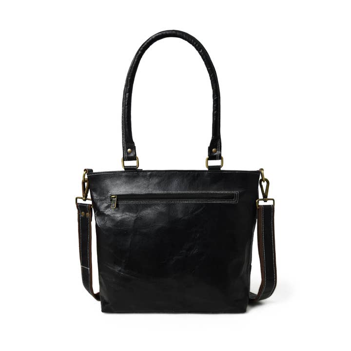 Classy Leather Bags - Wholesale Tote Bag - Women's - Black Terry Tote3