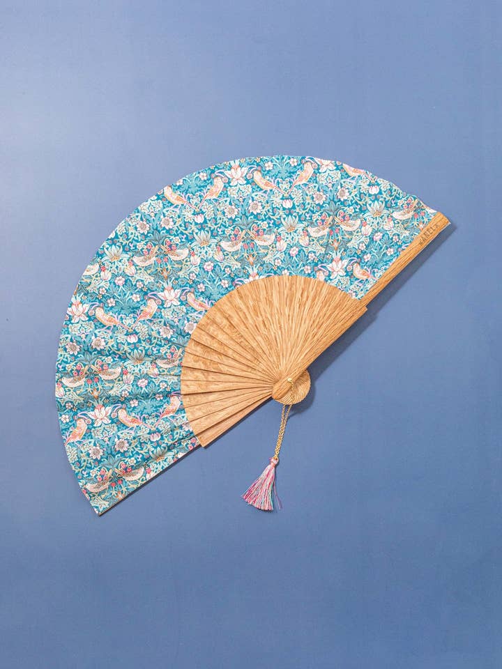 Solfjäder Versailles blå för wholesale av Kanela Fans