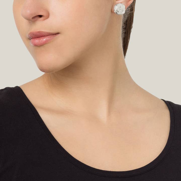 Gloria Mago - Vendita all'ingrosso Orecchini a bottone - orecchino bottone argento Eclipse argento1