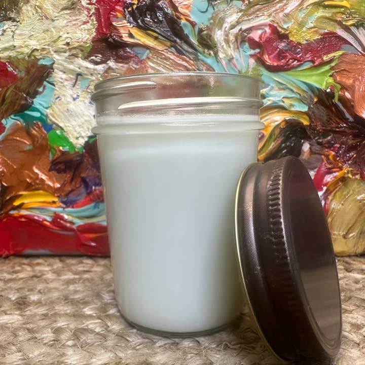 8 oz Jelly Jar Soy Candle for wholesale by Leafcutter Candle Co.