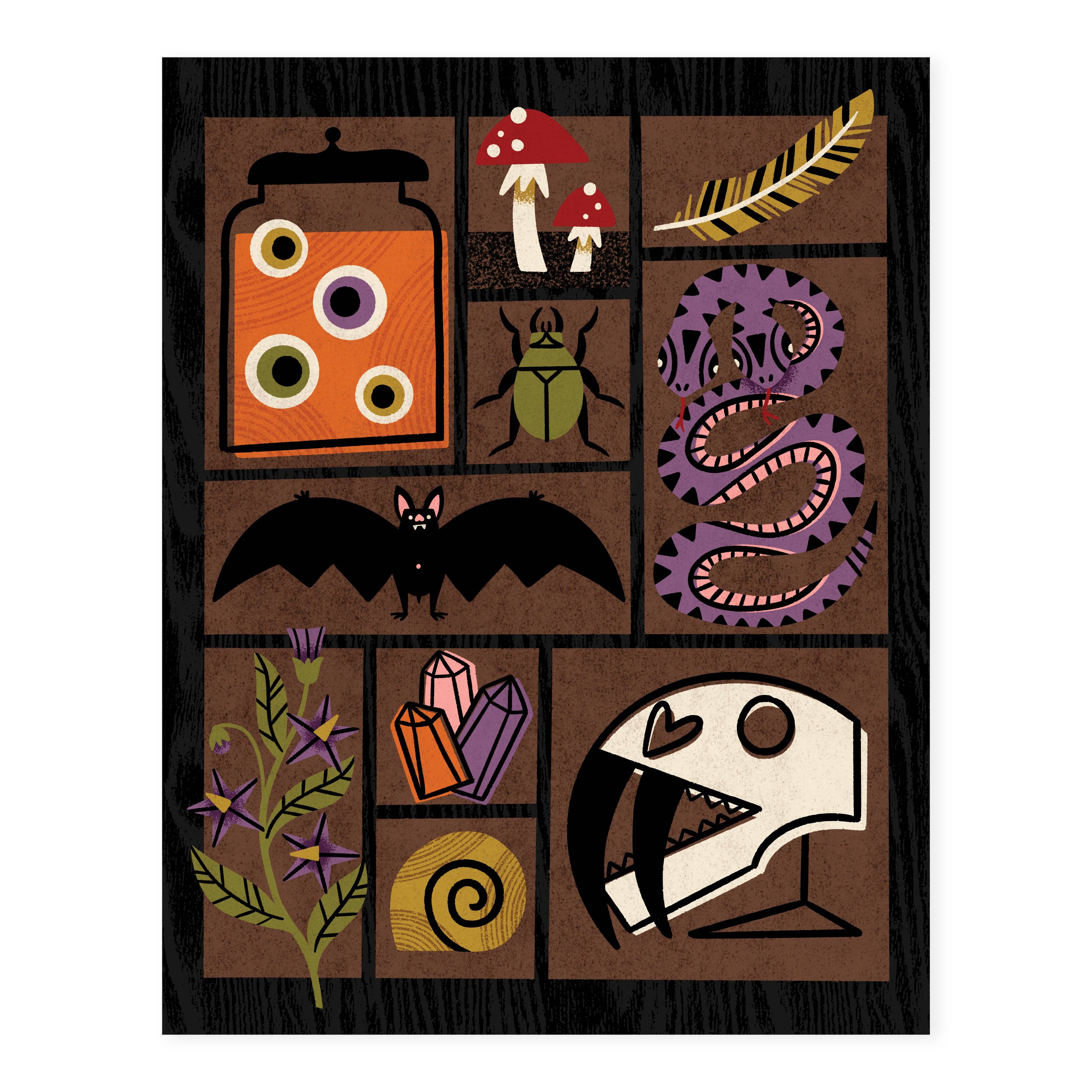 Hideaway House Studio - Wholesale Art Print - Curiosity Cabinet Print1