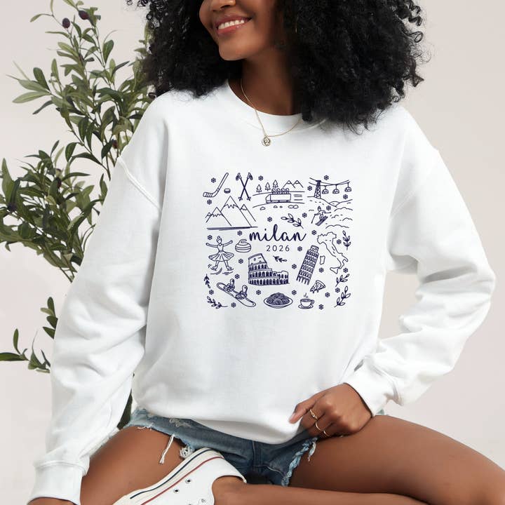 Milan Winter Icons - Women's Graphic Sweatshirt for wholesale by Olive And Ivory Wholesale