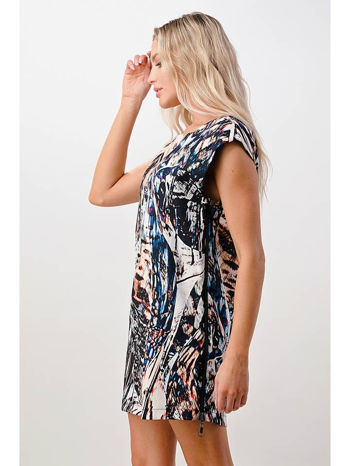 MULTI Robe tunique à fermeture éclair sur le côté en vente sur Faire8