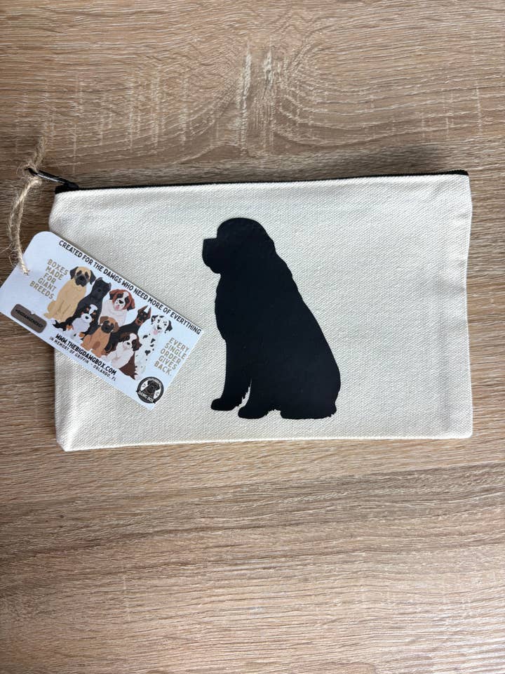 Newfoundland Newfie Giant Breed Cosmetic Travel Bag Gift for Big Dog Lovers for wholesale by The Big Dawg Box, LLC.