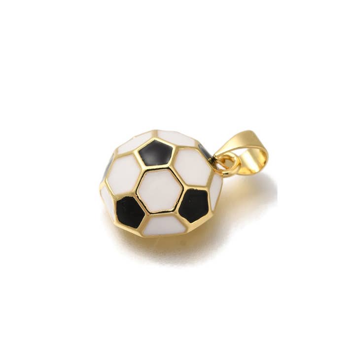 The Charm Bar Company - Wholesale Individual charm/pendant - *Gold Soccer Ball Charm1