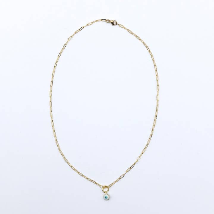 Mykonos halsband för kvinna i vitguldspläterad version för wholesale av Philae Paris