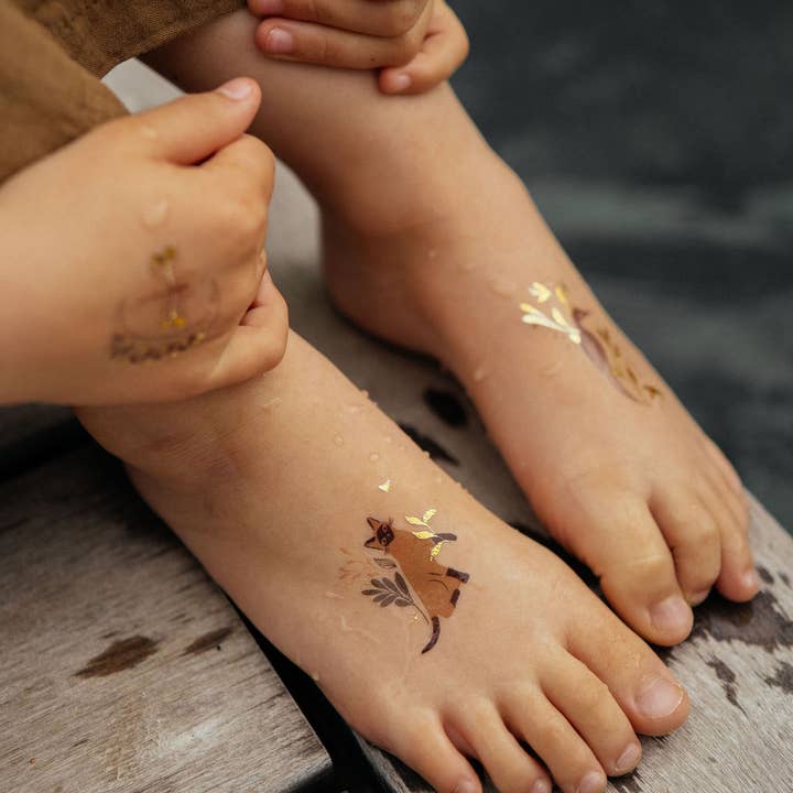 Zakuw – Tatuagem temporária - Crianças por atacado – Conjunto de 30 tatuagens temporárias para crianças - Fairy Garden