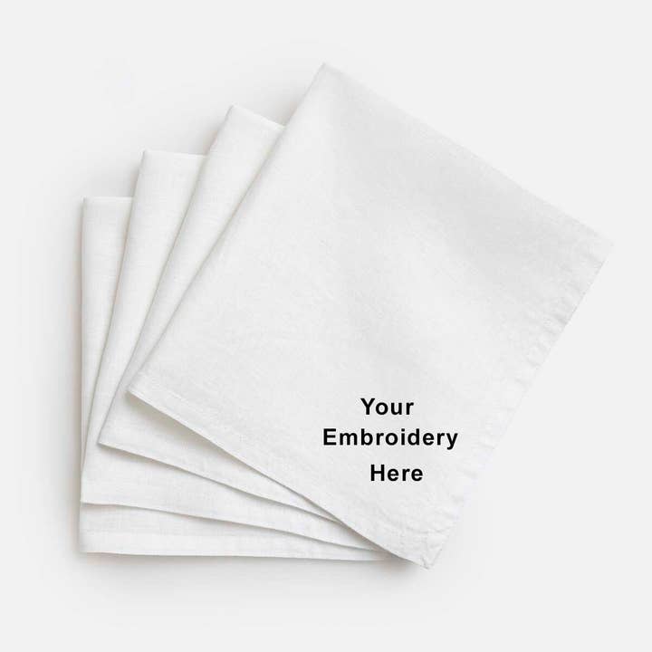 Handmade Originals Ukraine - Wholesale Dinner & cloth napkin - Cotton Dinner Napkins With Embroidery Bulk 100+Qty