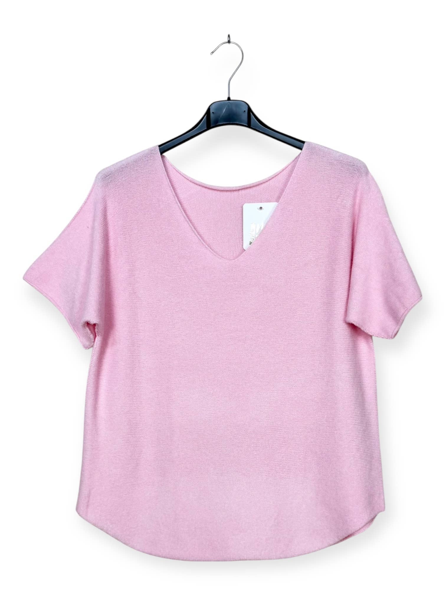 Lucky Nana - Wholesale Knit Top - Women's - AH 2203 - Soft Short-Sleeve Top