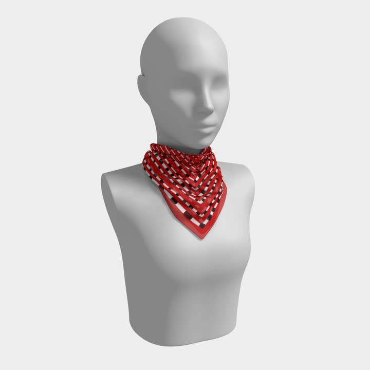 Swells - Wholesale Scarf - Women's - Red + Black Gameday Scarf - Wholesale