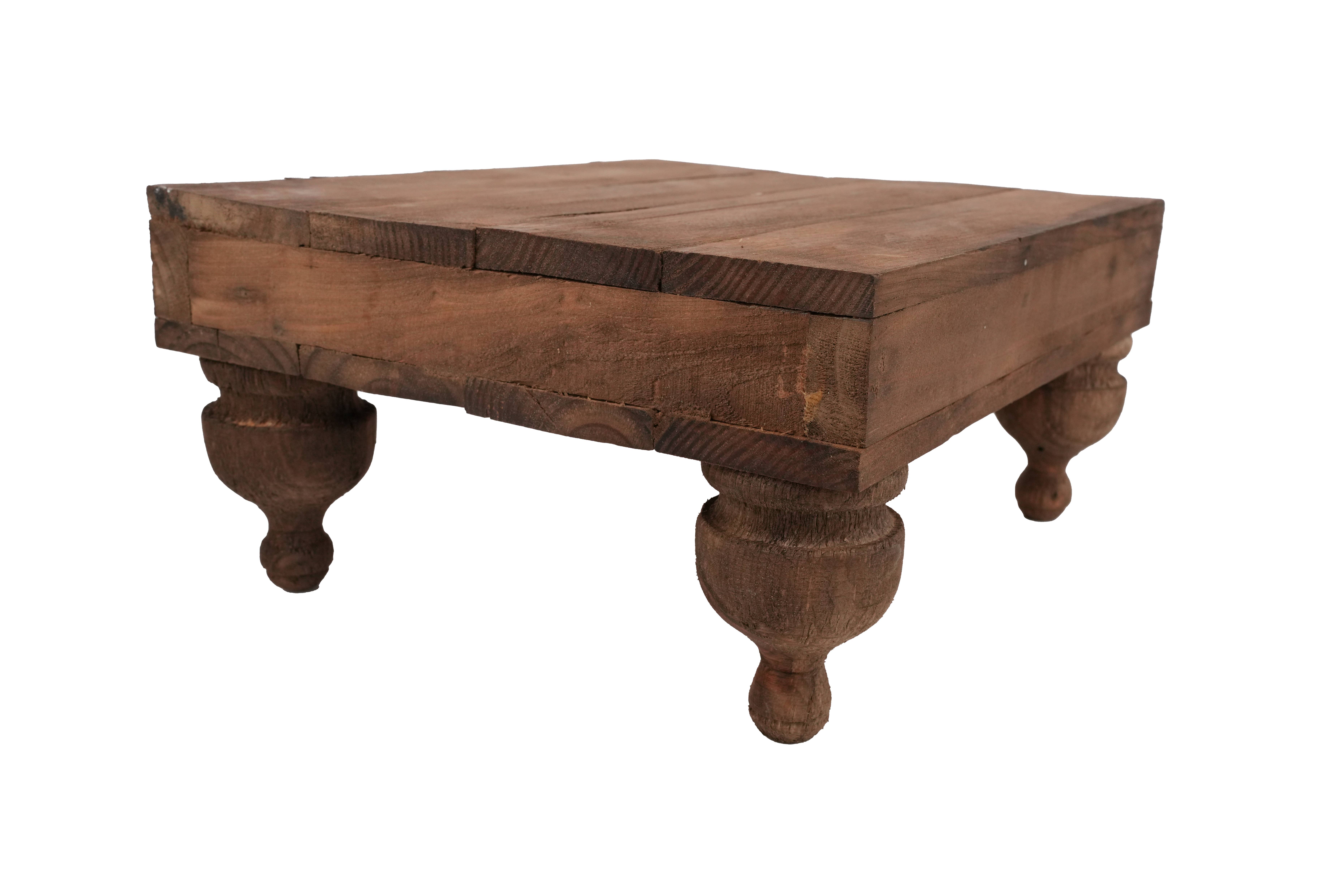 My Amigos Imports - Wholesale Side Table - Greer Table-Display-Reclaimed Wood-14x12 inches-Waxed-Greer3