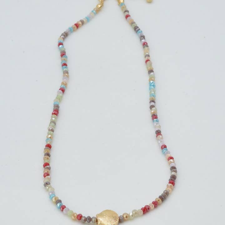MiMi Wholesale - Wholesale Pendant/Charm Necklace - CN4372 Beaded Shell Pendant Necklace5