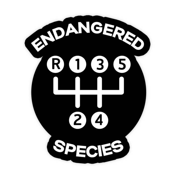Sticker Bull - Wholesale Sticker - Endangered Species Five Speed Manual Car Waterproof Vinyl Sticker Decal for Car, Waterbottle and, Laptop