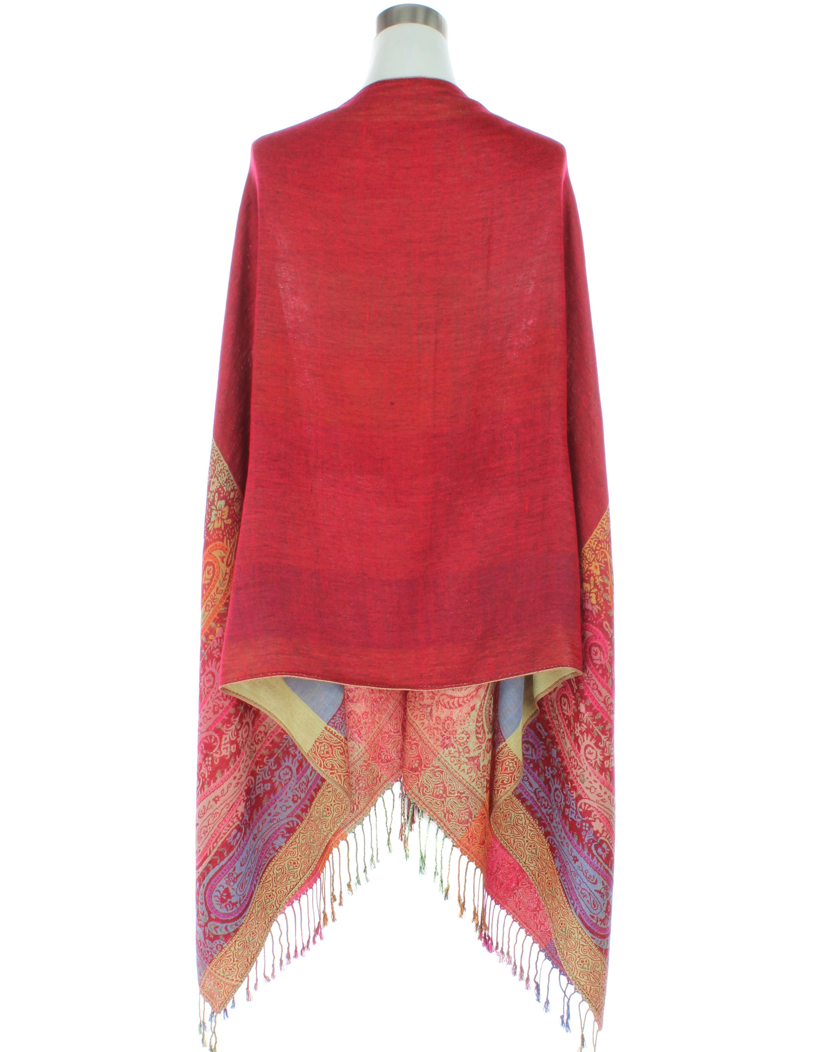 Original USA - Wholesale Scarf - Women's - Two Sides Long Paisley Pashmina19
