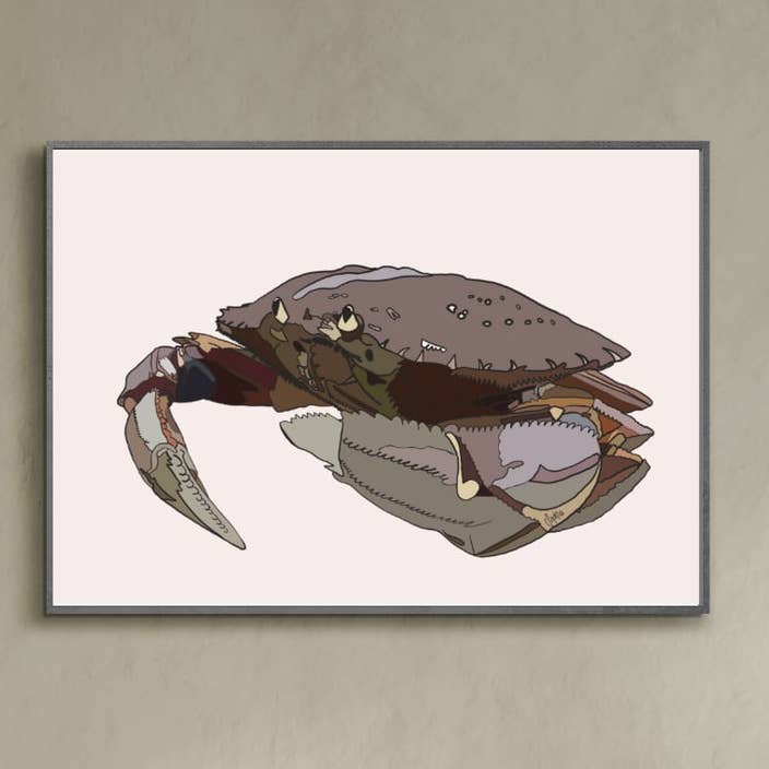 Dungeness Crab Print for wholesale by Artwork by Sophia
