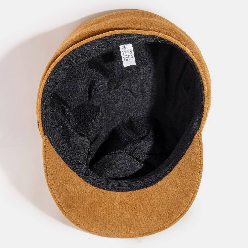 Collections by Fame Accessories – Großhandel Newsboy Hat/Ballonmütze – Damen – Scheibenbesetzte Baskenmütze aus Wildleder3