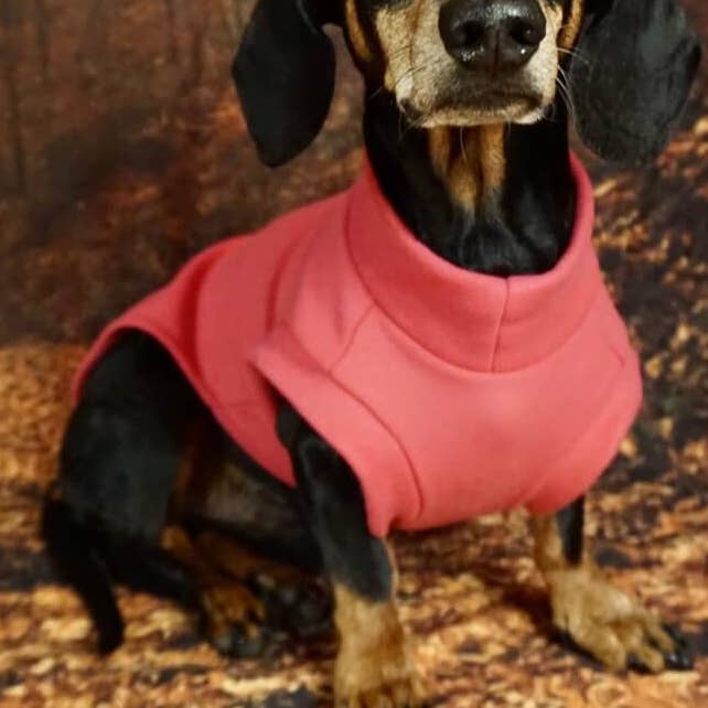 Rosa fleecetröja för tax för wholesale av Dachshund Couture