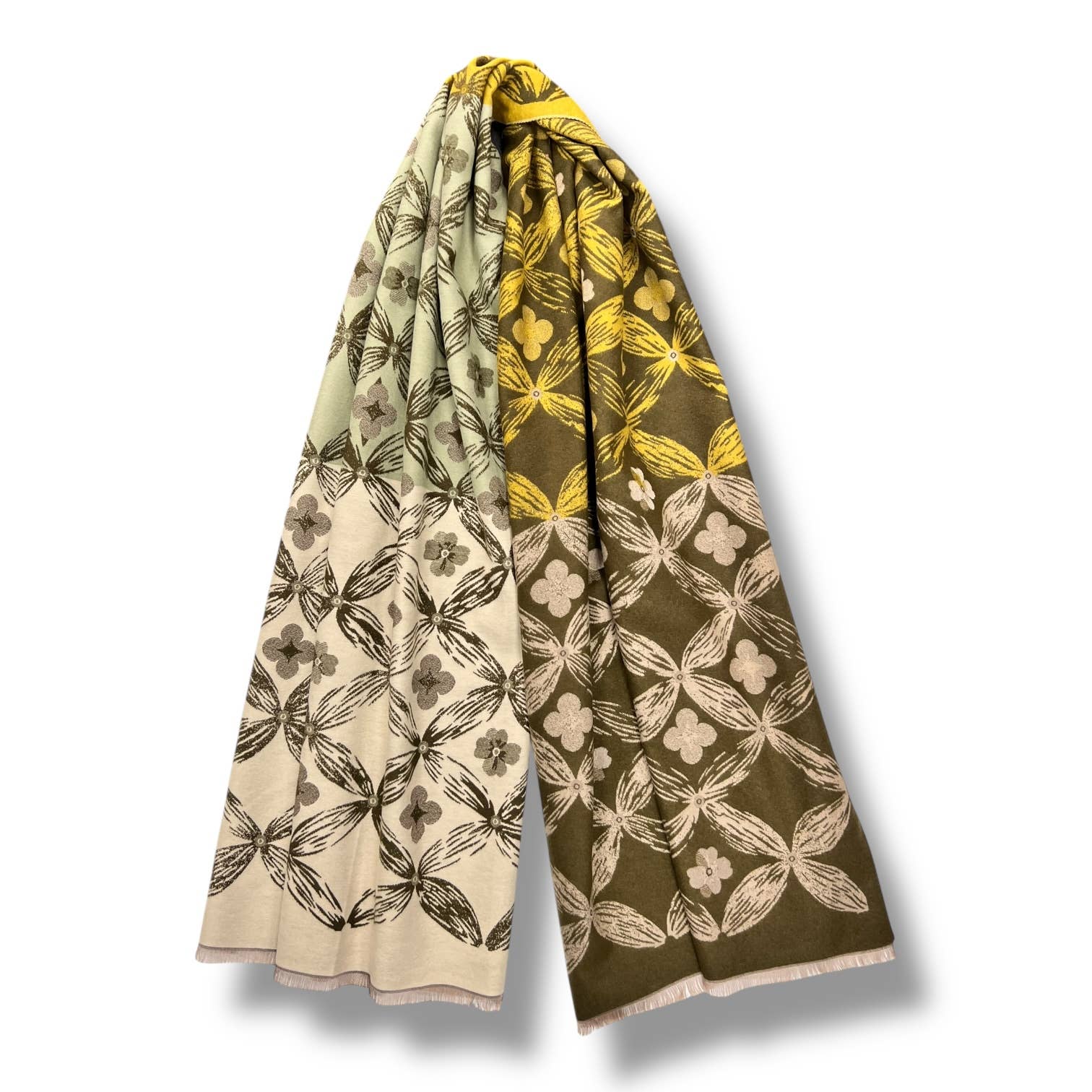 London Scarves - Vendita all'ingrosso Sciarpa - Donna - Sciarpa in misto cashmere a motivo geometrico15