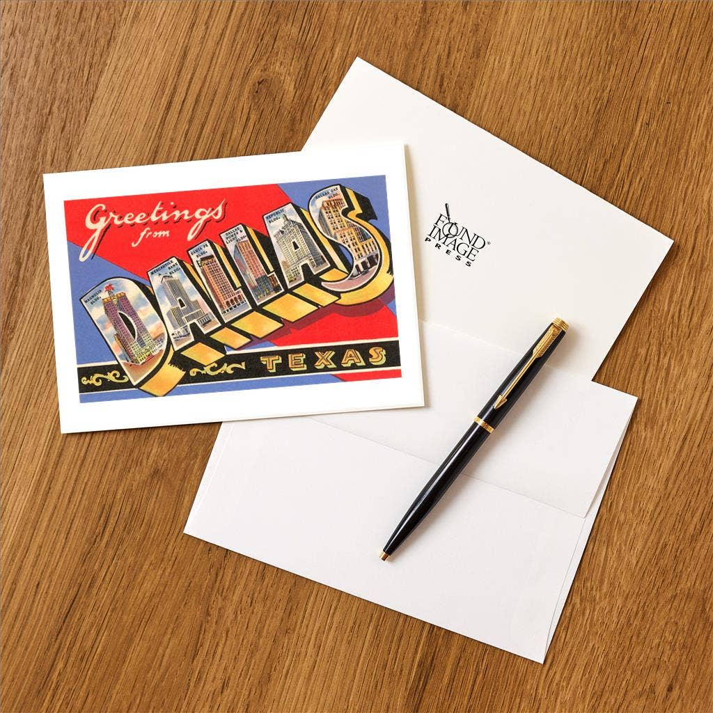 Found Image Press – wholesale Stationery/notecard set – Greeting Card TX-396 Greetings from Dallas, Texas1