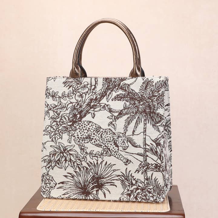 Bedruckte Tasche mit Reißverschluss und abnehmbarem Schulterriemen für den Großhandel von INES DELAURE