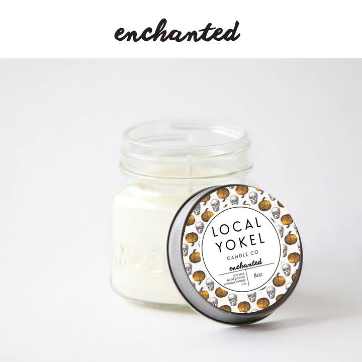 THE LOCAL YOKEL - Vente Bougie en bocal - Coffret Halloween MIX | Mason 8oz | Bougies en cire de soja |2