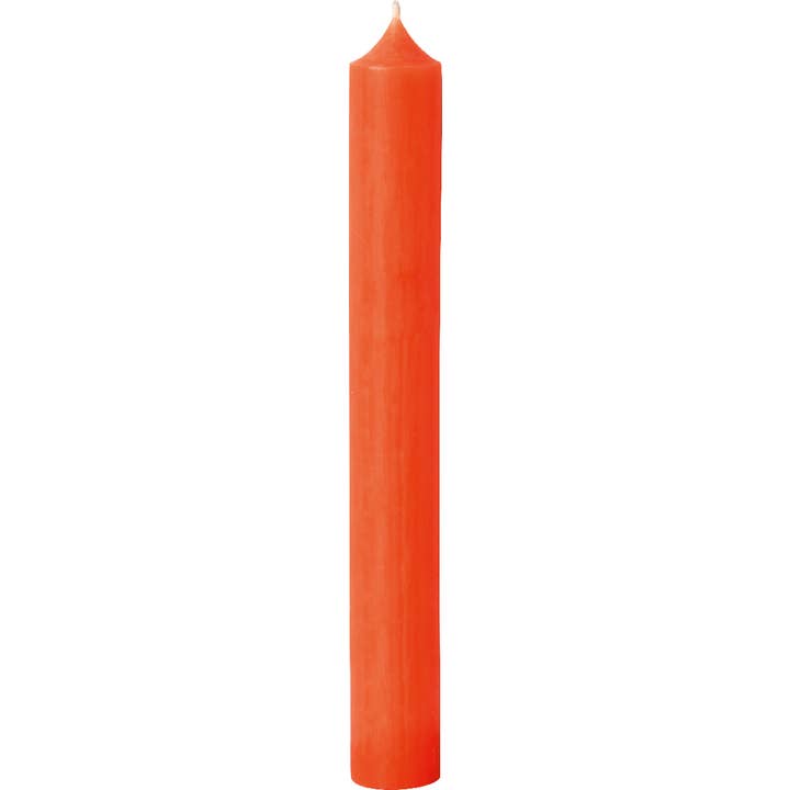 Dinner Candle 18 cm (7 inch) - Box 25 : neon orange for wholesale by Carsim Trading Inc.