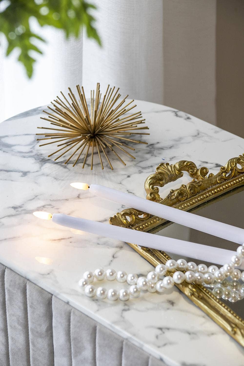 A&B Home Group Inc. - Wholesale Flameless Candle - S/2 15"H LED White LED Taper Candles with Remote Timer2