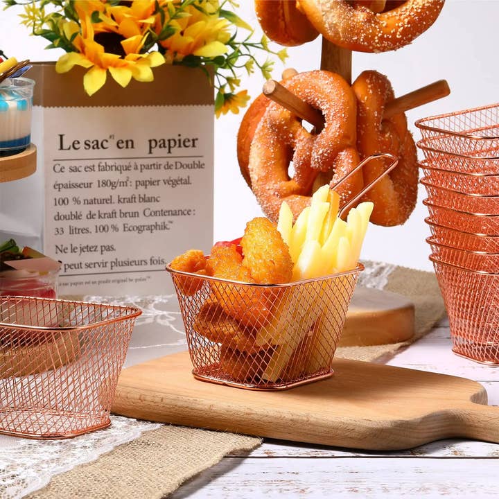 Sostraw & SmartThings - Wholesale Appetizer Serveware - Fries Basket - Squared shape - 4 colors3