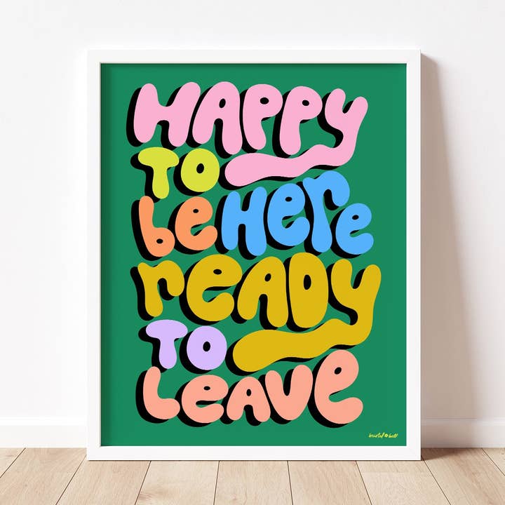 Lámina artística Happy To Be Here para venta al por mayor de KANDS.CO
