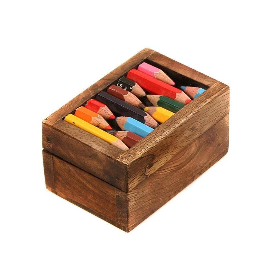 Shared Earth – wholesale Prydnadslåda – Låda - Trä och Återvunna Kritor 7,5x5x4cm