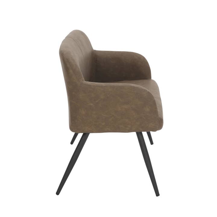 Black Steel Camel PU Daniella High Back Bench for wholesale on Faire9