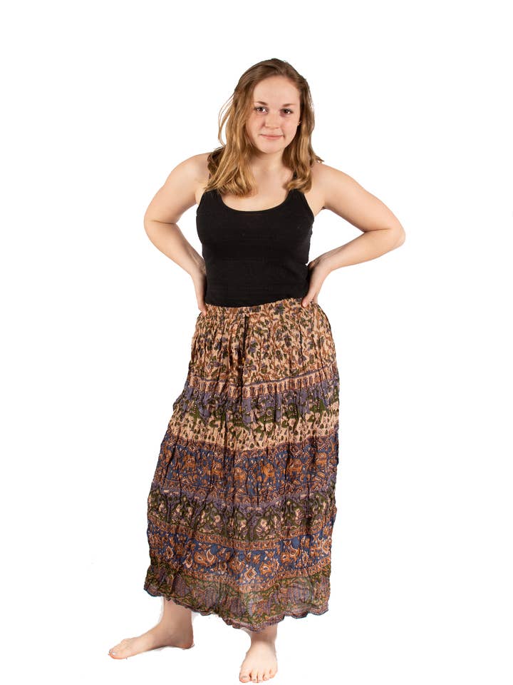 Crinkle Cotton Skirt for wholesale by Magic Touch Corp