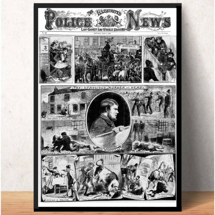 A4 Framed Print - Illustrated Police News - 8th May 1880 for wholesale by Derby Uncovered