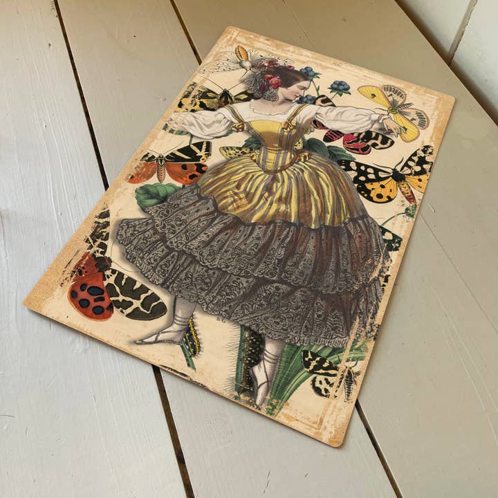 The British Metal Signs Company - Wholesale Sign - Gypsy Dancer Yellow Dress - Metal Wall Sign