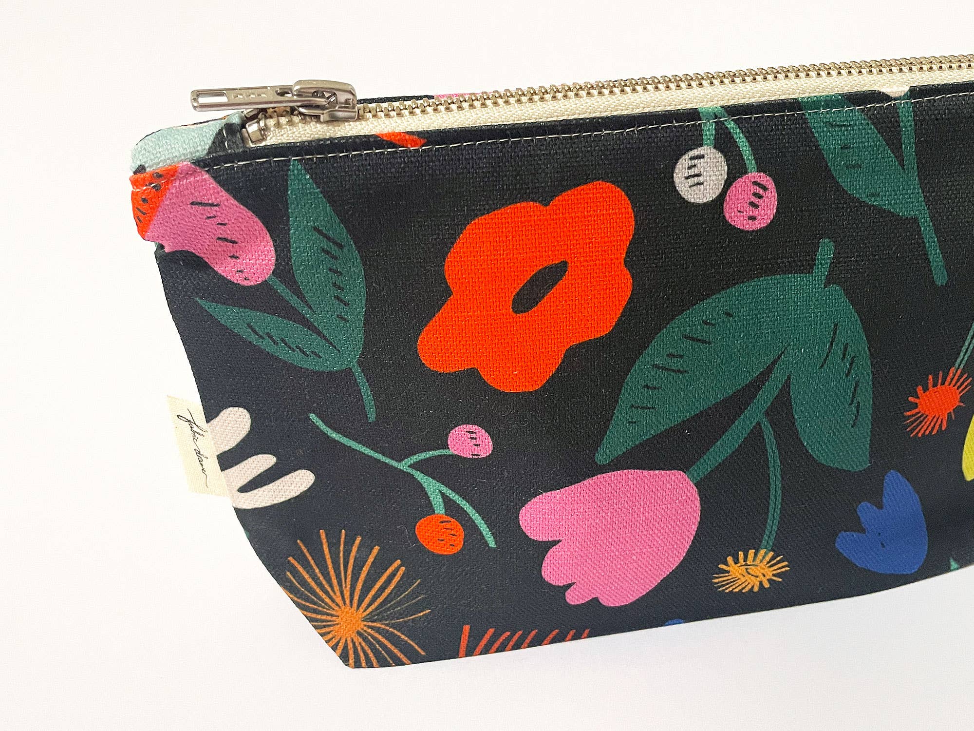 Fabric Drawer - Wholesale Pouch - Women's - Handmade Make-up, Travel, Fabric Zip Purse - Floral Pop2