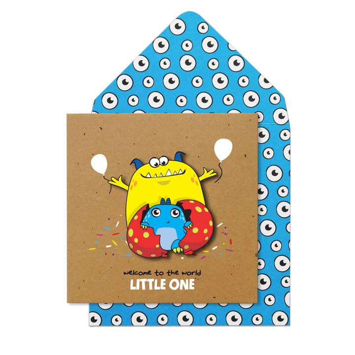 Bem-vindo ao Mundo Baby Boy, Cartão de Felicitações Artesanal por atacado de Tache