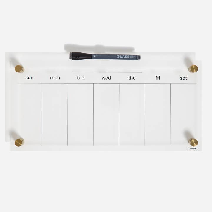 U Brands Acrylic Weekly Dry Erase Board, 7.5” x 16” for wholesale by U Brands