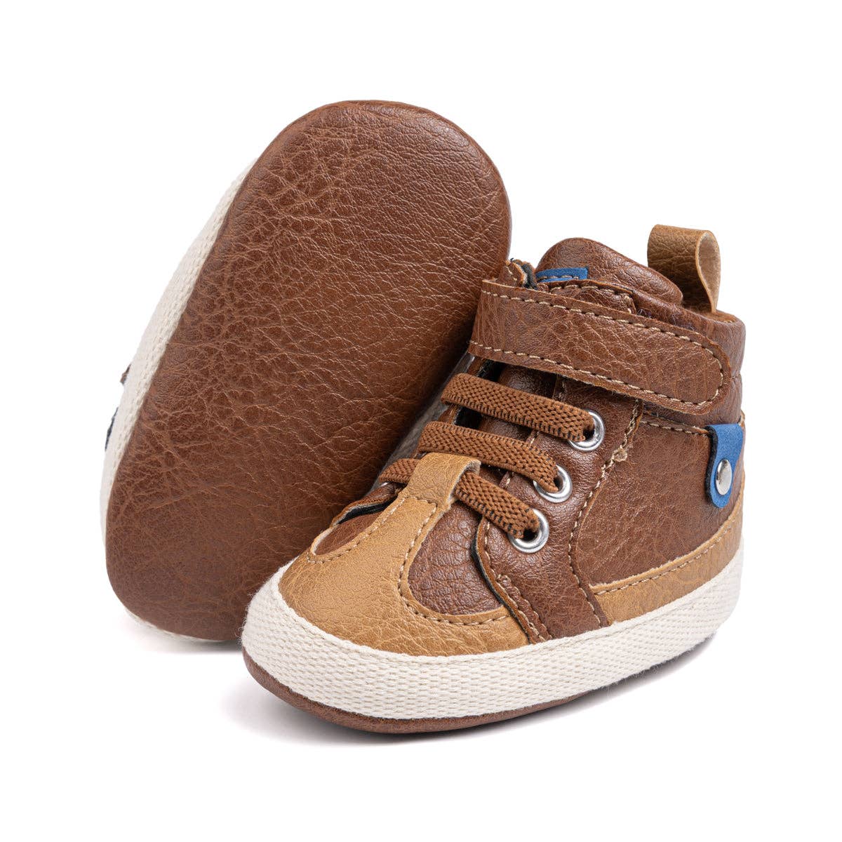 Kids Charm Online - Wholesale Lifestyle Sneakers - Baby - 3 Tone apricot pleather baby shoes. CG51723