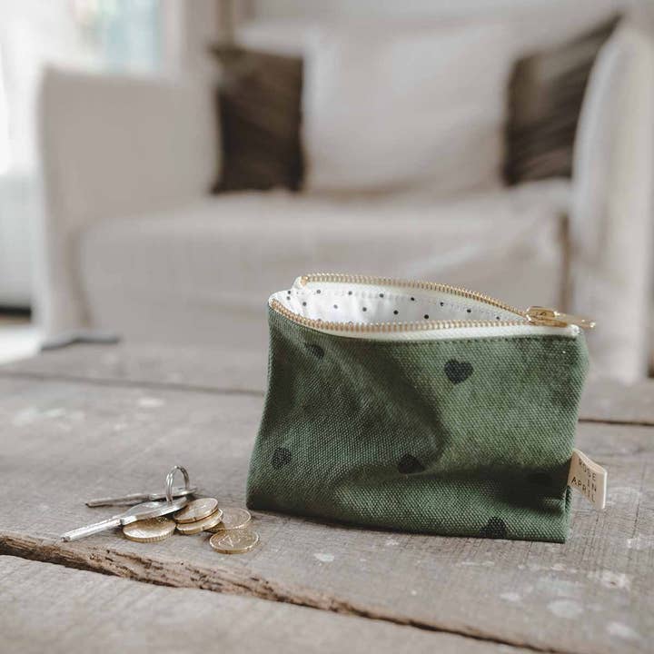 Rose in April - Wholesale Coin Purse - Women's - MARIE PURSE HEART KAKI