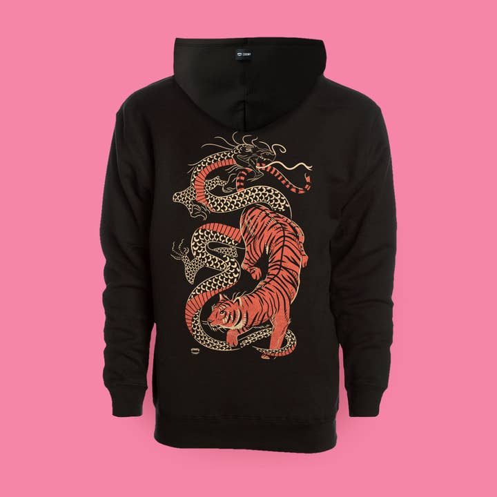 Tiger Dragon Hoodie för wholesale av Chomp