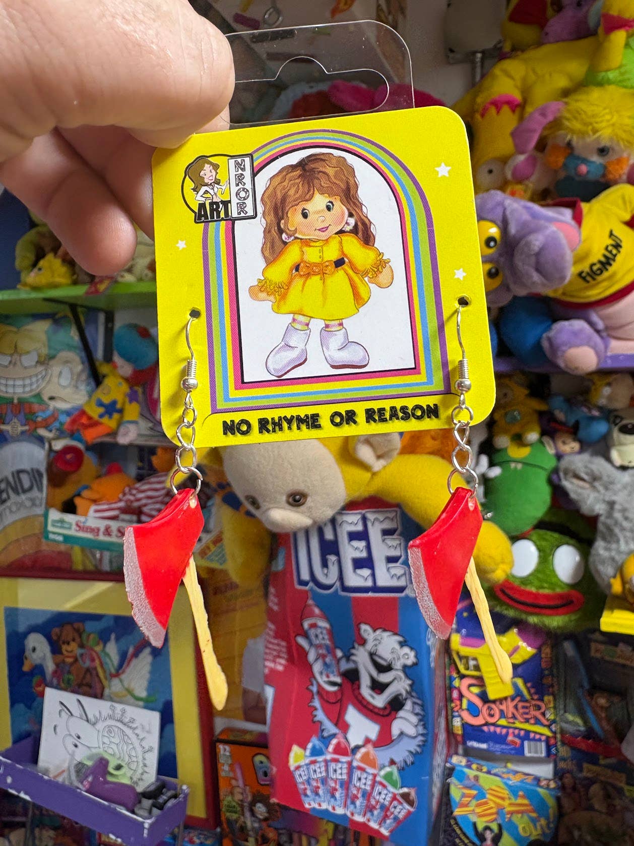 NO RHYME OR REASON ART - Wholesale Dangle Earrings - Axe Earrings - Halloween, Autumn, Pearl 1