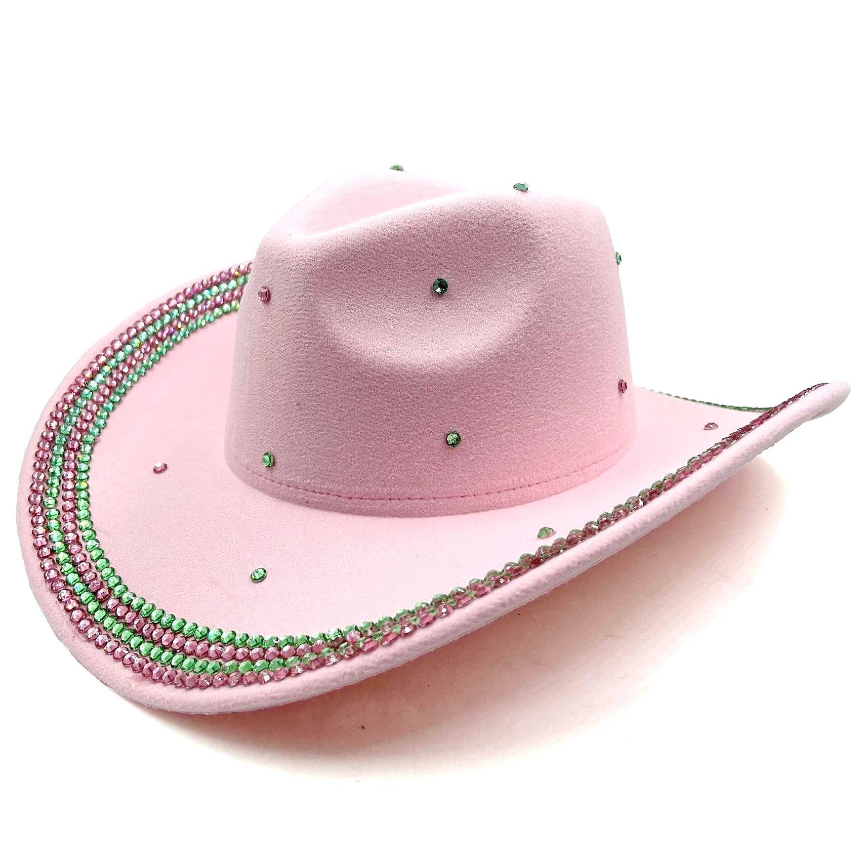 Diacly - Wholesale Cowboy Hat - Women's - Brim Edge Rhinestone Cowboy Cowgirl Hat4