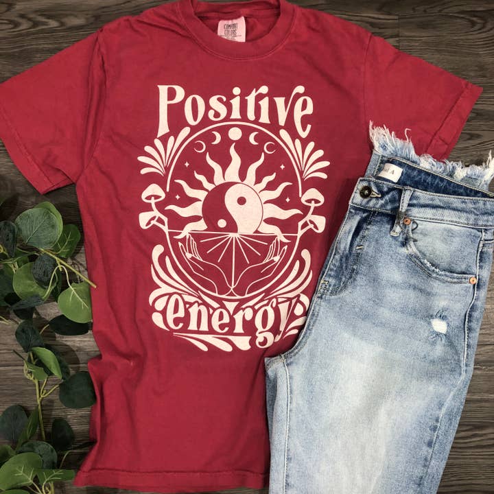 Positive Energy Graphic Tee for wholesale by West Anna Designs