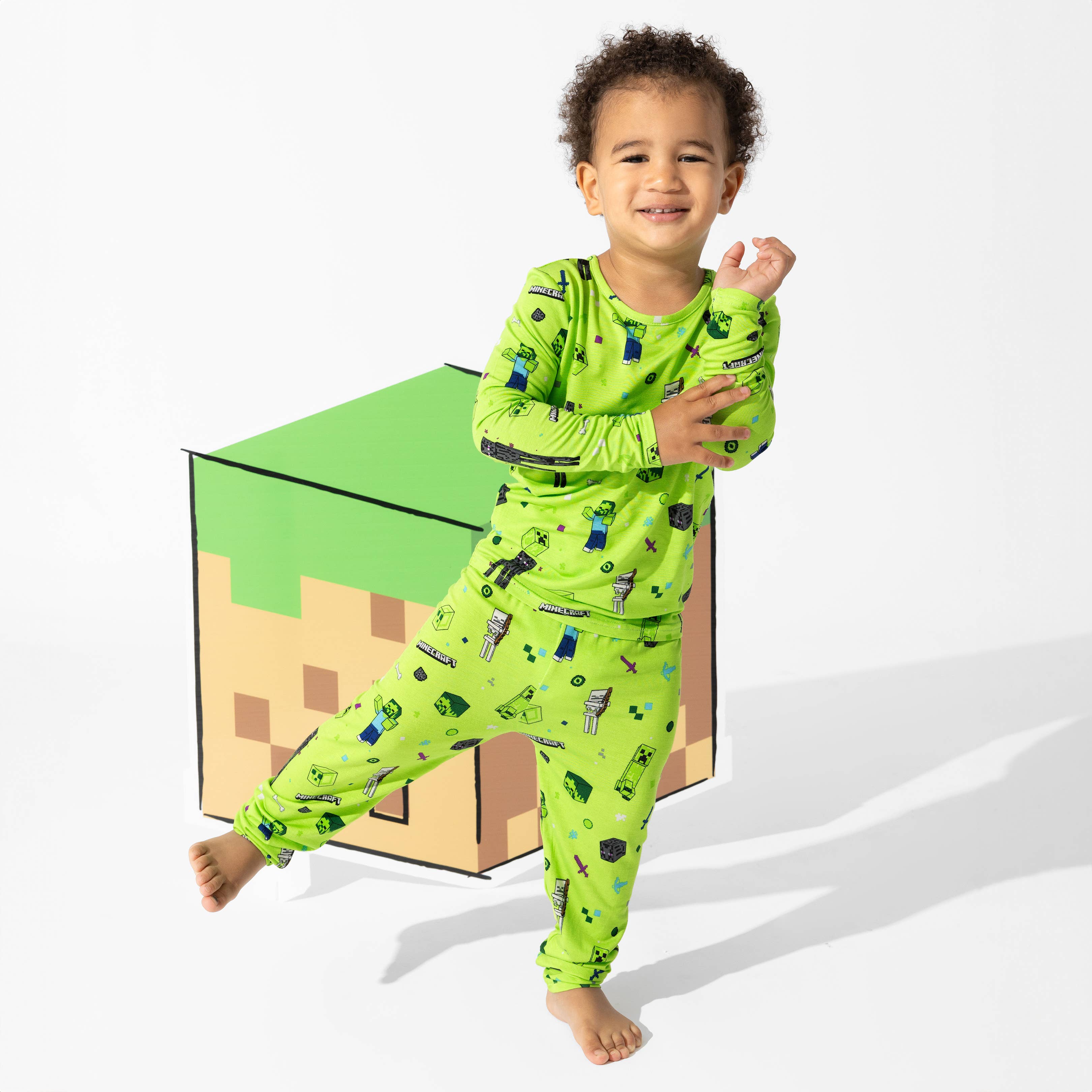 Bellabu Bear - Wholesale Sleepwear Set - Kids - Minecraft Mob Squad Bamboo Kids Pajamas14