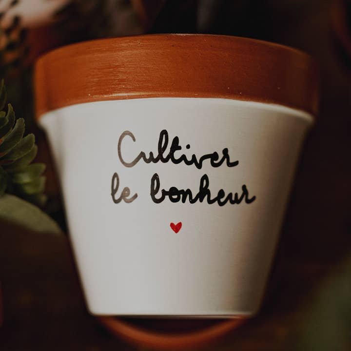 ”Odla lycka ♥” blomkruka, planter för wholesale av Joli Pot