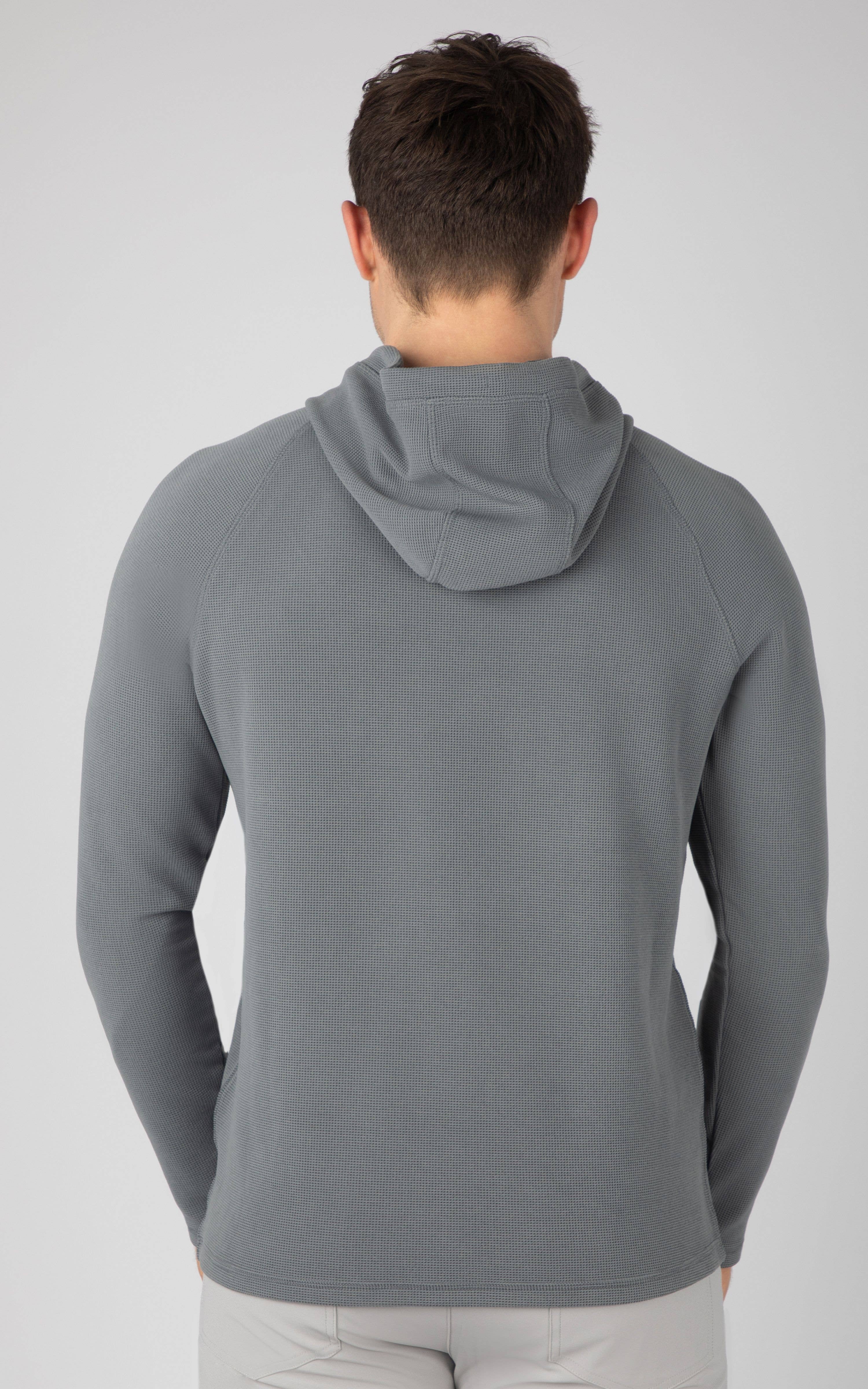 90 Degree by Reflex & Yogalicious - Wholesale Hoodie - Men's - Men's Supreme Waffle Long Sleeve Hoodie5